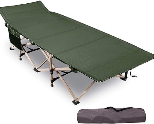 Łóżko polowe składane 185 cm x 68cm Łóżko kempingowe REDCAMP Łóżko gościnne
