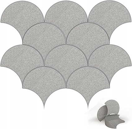 Akustyczny panel ścienny 10 sztuk 30x30cm Jasnoszary-Samoprzylepny