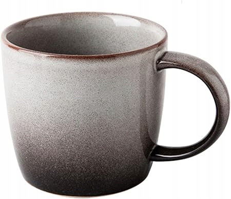 Filiżanka do kawy ceramiczna, szara, z uchwytem, 350 ml, ręcznie wykonana