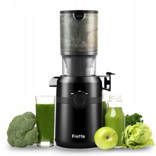 Fretta Sokowirówka Slow Juicer 200 W z dużym otworem wlotowym 108 mm