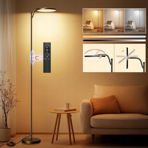 Lampa Podłogowa LED 32W 3000 Lumenów Czarna Dimmable