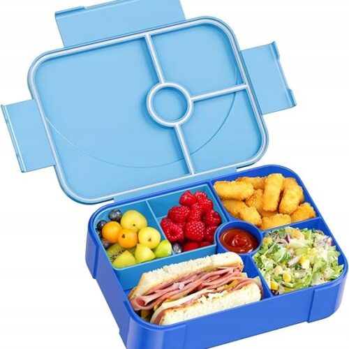 Lunchbox dla dzieci z przegródkami, szczelny, dla dziewczynek i chłopców