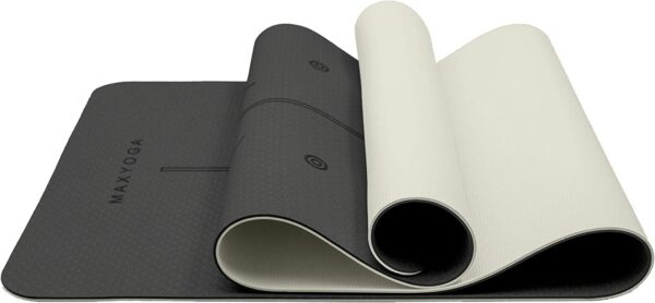 Mata do ćwiczeń MAXYOGA 183 cm x 61 cm czarny