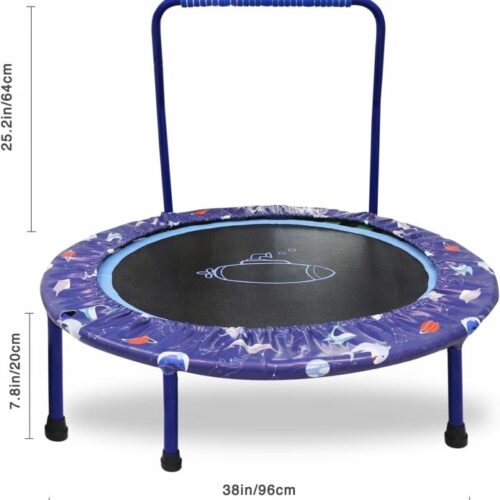 Nukdey MINI TRAMPOLINA dla dzieci z uchwytem średnica 96 cm