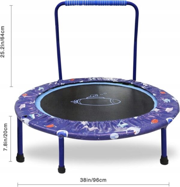 Nukdey MINI TRAMPOLINA dla dzieci z uchwytem średnica 96 cm