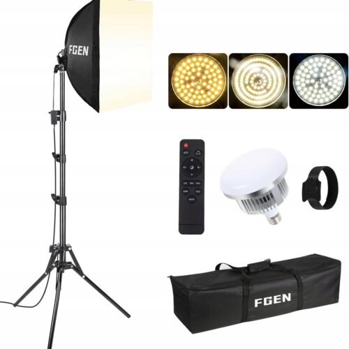 OSWIETLENIE-FOTOGRAFICZNE-LED-ZESTAW-FGEN-85W-LED-BULB-SOFTBOX-2700-6400K OŚWIETLENIE FOTOGRAFICZNE LED ZESTAW FGEN 85W LED BULB SOFTBOX 2700-6400K