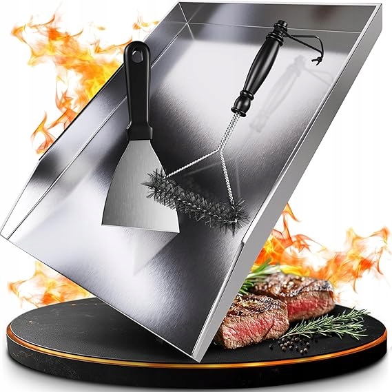 Plyta-grillowa-ze-stali-nierdzewnej-30x40-cm-uniwersalna-nierdzewna-inox Płyta grillowa ze stali nierdzewnej 30x40 cm uniwersalna nierdzewna inox