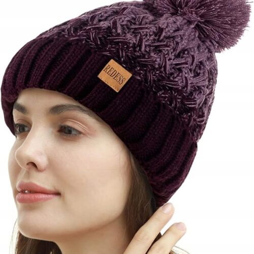 REDESS-Czapka-Zimowa-Damska-z-Pomponem REDESS Czapka Zimowa Damska z Pomponem