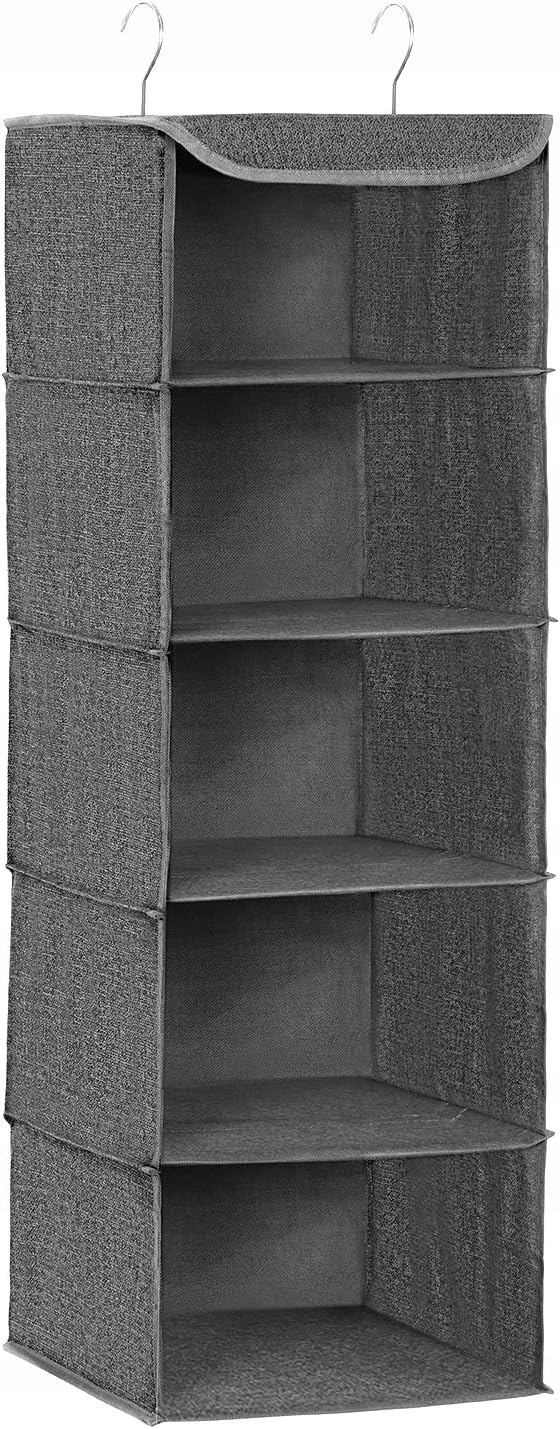 SONGMICS-Wiszacy-regal-wiszace-miejsce-do-przechowywania-do-szafy-szary SONGMICS Wiszący regał, wiszące miejsce do przechowywania, do szafy, szary