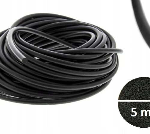 Sznur oringowy gumowy pianka uszczelka mikroguma wąż EPDM 5mm 4 METRY