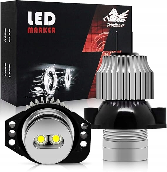 WinPower-12W-LED-Car-Angel-Eyes-Zestaw-do-konwersji-halogenow-E90 WinPower 12W LED Car Angel Eyes Zestaw do konwersji halogenów E90