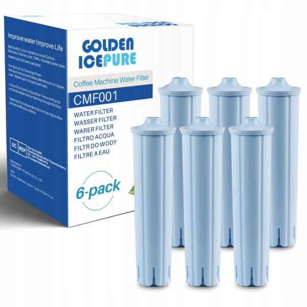 Wkład filtrujący do wody do ekspresu do kawy GOLDEN ICEPURE CMF001 6szt.