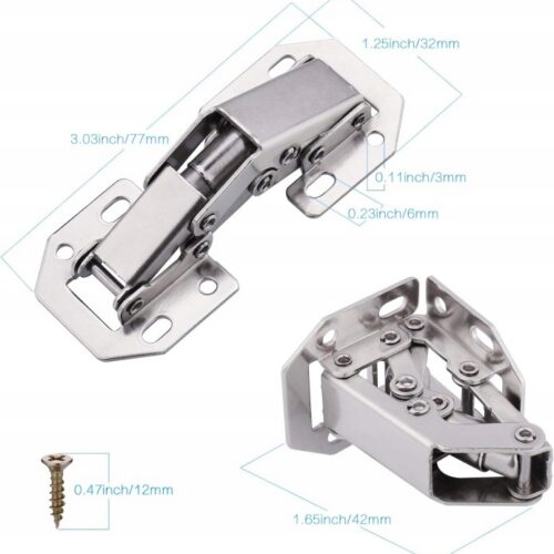Zawias meblowy nakładany JIZZU 32 x 77 mm 10 SZTUK