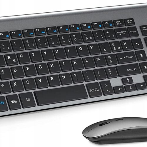 Zestaw klawiatura i mysz TopMate szary QWERTY