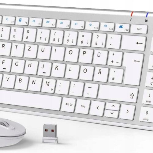 Zestaw klawiatura i mysz iClever biały QWERTZ