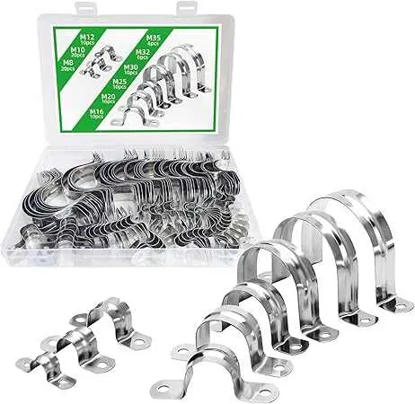 image (16) 02szt Zacisk do Paska Rurowego U, 8mm 10mm 12mm 16mm 20mm 25mm 30mm 32mm 35mm,