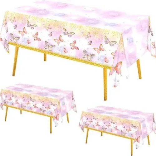 image (31) 3 szt. jednorazowego obrusu imprezowego, 130x220 cm, plastikowy prostokątny obrus imprezowy