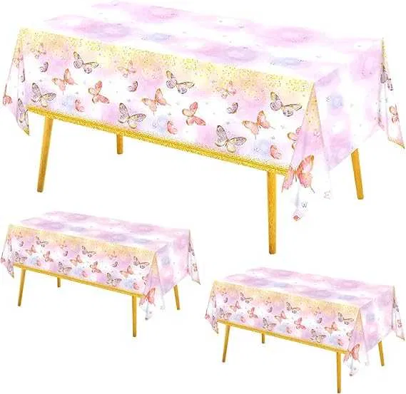 image (31) 3 szt. jednorazowego obrusu imprezowego, 130x220 cm, plastikowy prostokątny obrus imprezowy